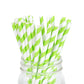 ペーパーストロー 紙ストロー [キウイ ストライプ] 25本入 / Paper Straws Kiwi Stripe 25pcs