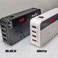 「ホワイト」カーインバーター 200W DC 12V AC 100V シガーソケット インバーター USB5V QC3.0×2 2.4A×2 最大9.6A 車載 コンセント カーインバータ 電源 変換 車載充電器 USB 4ポート 急速充電 急速充電器 充電器 カーチャージャー(番号:1000090W)