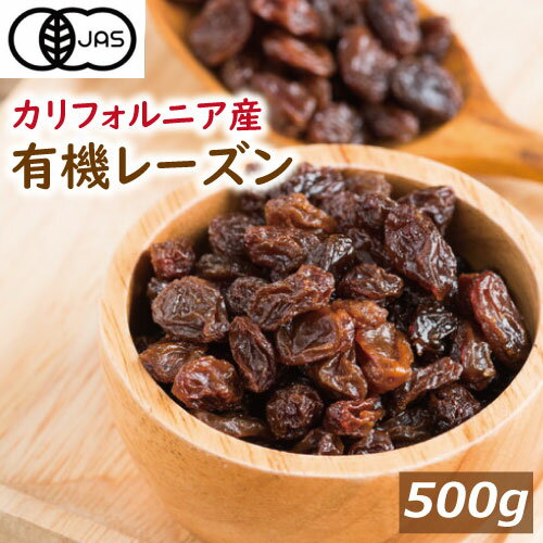 【有機JAS】オーガニック レーズン 500g 　ゆうパケット　無添加 ノンオイ ル 有機レーズン グルメ