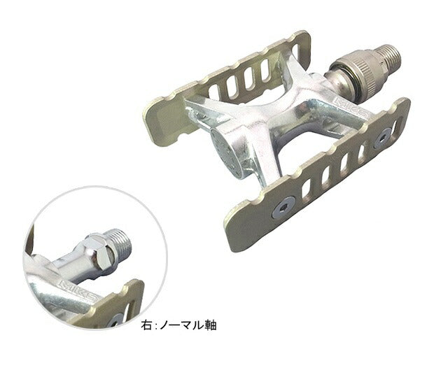 三ヶ島製作所  Promenade One Side Ezy チタンカラー ペダル MKS ミカシマペタル 三ヶ島 簡単 脱着 軽量
