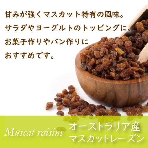 マスカットレーズン100g 送料無料 オーストラリア産 ゆうパケット ますかっとれーずん ほしぶどう 干しぶどう 干し葡萄 砂糖不使用  無添加 ポリフェノール 健康 美容 おやつ おつまみ 製菓材料 製パン材料 ケーキ材料 トッピング 非常食 お試し ポイント消化 グルメ みのや