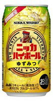 【期間限定】アサヒ ニッカハイボール ゆずみつ 350ｍｌ×24本 【ご注文は3ケースまで１個口配送可能です】