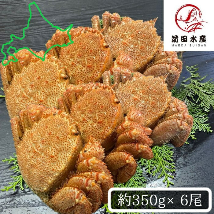 【北海道産】毛蟹　6尾セット（1尾約350ｇ）　ボイル済み　冷凍　毛ガニ　けがに　毛がに　蟹　かに　道産品　お歳暮　お祝い　父の日　母の日　コロナ　応援　備蓄　お取り寄せ