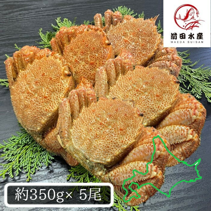 【北海道産】毛蟹　5尾セット（1尾約350ｇ）　ボイル済み　冷凍　毛ガニ　けがに　毛がに　蟹　かに　道産品　お歳暮　お祝い　父の日　母の日　コロナ　応援　備蓄　お取り寄せ