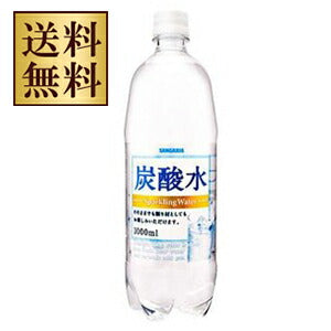 【送料無料】サンガリア 炭酸水 1000ml(1L)×24本（2ケース）