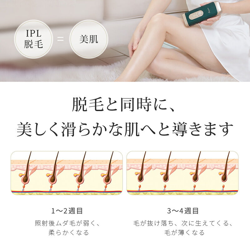 【箱不良アウトレット品】Omuse 脱毛器 ホワイト【エコ得】