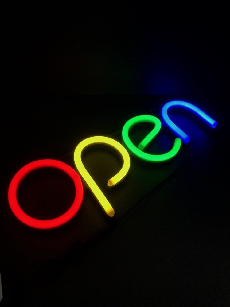 OPEN看板 ネオン管 アメリカン アンティーク NEON オープン SIGN LED 看板 お洒落 オシャレ おしゃれ ヴィンテージ 欧米 壁掛け インテリア bar