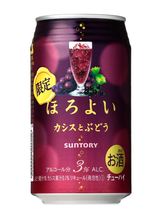 【期間限定】【ポイント3倍】サントリー ほろよいカシスとぶどう 350ml×24本【ご注文は3ケースまで同梱可能です】