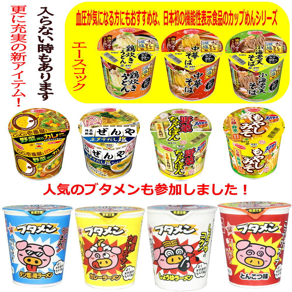 30食セット  カップ麺 ミニサイズ 完成版