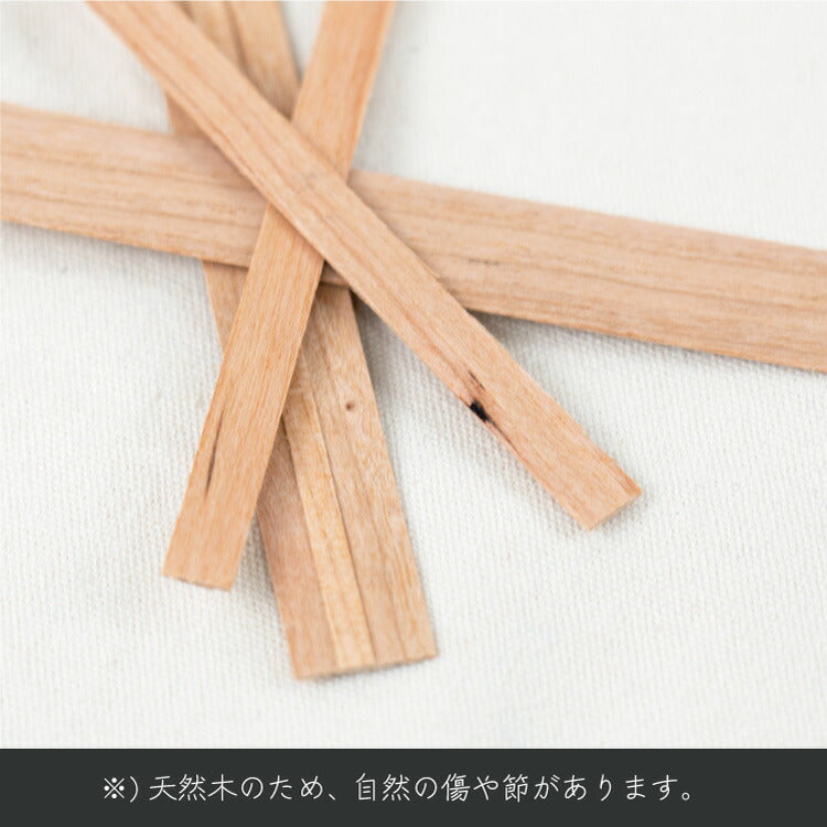 木芯 ブースタータイプ キャンドル芯 [L] 19mm × 125mm 50組入 / Cracking Booster Wick 19mm × 125mm 50set