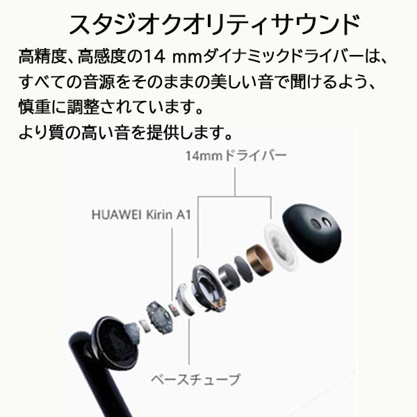 【ホワイト】HUAWEI FREEBUDS3  ワイヤレス充電 FreeBuds 3 純正品 ワイヤレスイヤホン