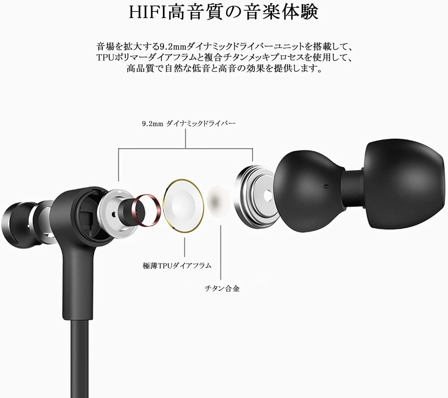Huawei純正品 FreeLace Bluetooth イヤホン Bluetooth 5.0