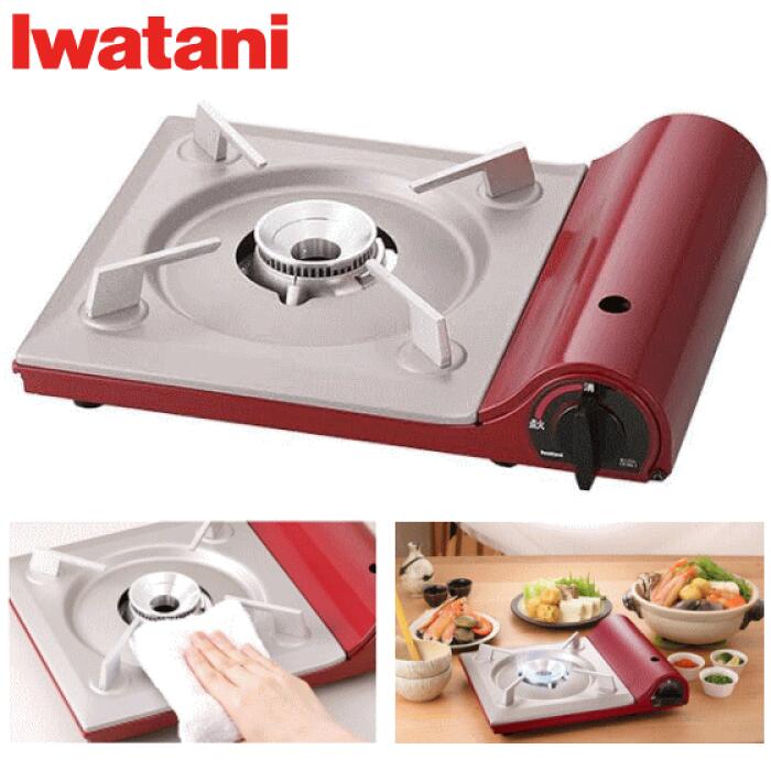 達人スリム2　カセットコンロ★極薄74mm！★【送料無料】 イワタニ Iwatani  カセットフー 最大発熱量：3.3kW(2,800kcal/h)　プレコートフッ素鋼板 CB-TAS-1 シャイニーレッド  卓上コンロ 鍋 バーベキュウ BBQ 日本製 鍋 花見 CBTAS1 CB-TAS1 災害 避難  地震 対策