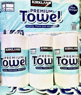 ★3ロール★【送料無料！】カークランド　KIRK　LAND　ペーパー　タオル　140シート　3ロール　2枚重ね【個別包装】　Paper　Towels  3roll【コストコ通販】