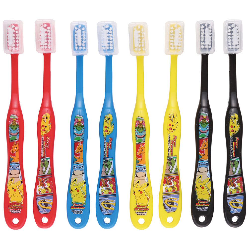 歯ブラシ 小学生 用 子供 セット まとめ買い ８本 子ども 歯磨き 歯ブラシセット 8P スケーター TB6SE【キッズ こども 歯ブラシキャップ ハブラシ やわらかめ キャラクターポケットモンスター ポケモン ピカチュウ 男の子】