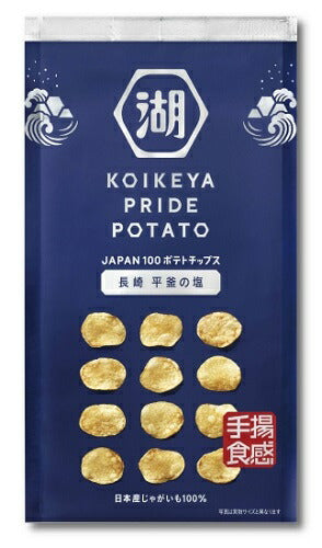 【湖池屋がプライドをかけた妥協のない日本のポテトチップス】湖池屋PRAIDE POTATO プライドポテト手揚食感 長崎平釜の塩 63g×12個（1ケース）【ご注文は2ケースまで一個口配送可能です】
