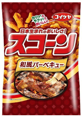 【お菓子の箱売りはじめました！】湖池屋 スコーン和風バーベキュー 80g×12個（1ケース）【ご注文は2ケースまで一個口配送可能です】