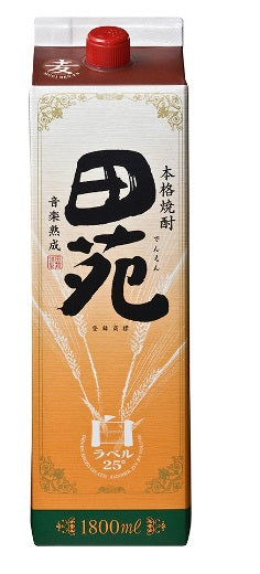 田苑酒造 田苑 白ラベル 麦 パック 25度 1800ml 1.8L 1本【ご注文は2ケース(12本)まで同梱可能です】