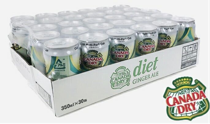 【送料無料】ダイエット ジンジャーエール　カナダドライ【コカ・コーラ社】　【350mlx30缶 / Diet CANADA　DRY　GINGER ALE 炭酸飲料】【日本産】【ダイエットジンジャー】【コストコ通販】【送料無料：沖縄・一部離島は対象外】＃8