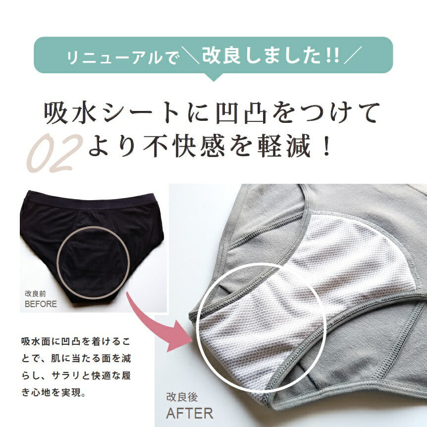 SNSで話題 サニタリーショーツ 吸水ショーツ 経血吸収サニタリーショーツ 吸収型 ナプキンいらず いらない 不要 吸水 吸収 綿 生理用 パンツ ナイト 多い日 漏れない スポーツ ブラック 2Lサイズ