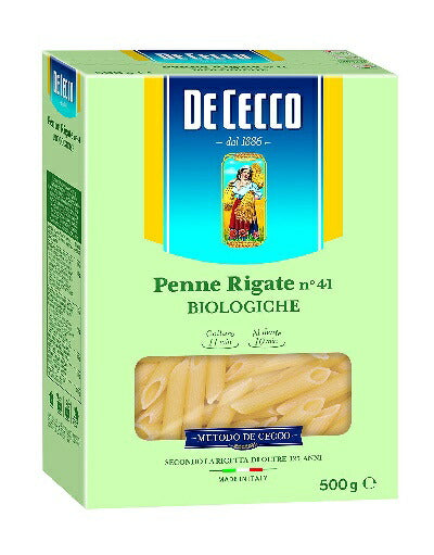 ディ・チェコ（DE CECCO）オーガニック No.41 ペンネリガーテ ＜並行輸入品＞ 500g×12袋【ご注文は2ケース（24袋）まで同封可能です】