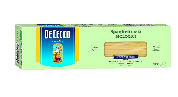 ディ・チェコ（DE CECCO）オーガニック No.12 スパゲッティーニ ＜並行輸入品＞ 500g×20袋【ご注文は2ケース（40袋）まで同梱可能です】