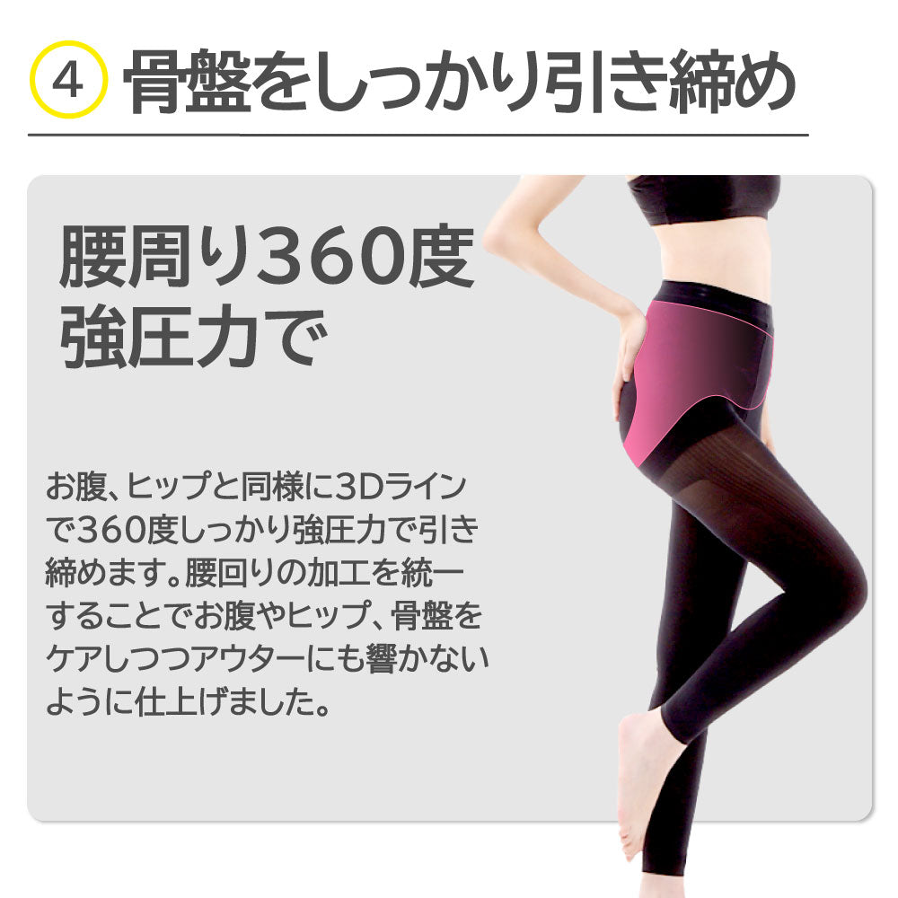 レギンス 着圧 脚やせ 加圧 ダイエット むくみ 脚痩せ 細見せ