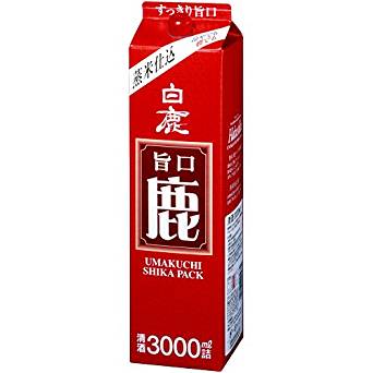 辰馬本家酒造 白鹿 旨口 鹿パック 3000ml 3L 1本【ご注文は8本まで同梱可能】