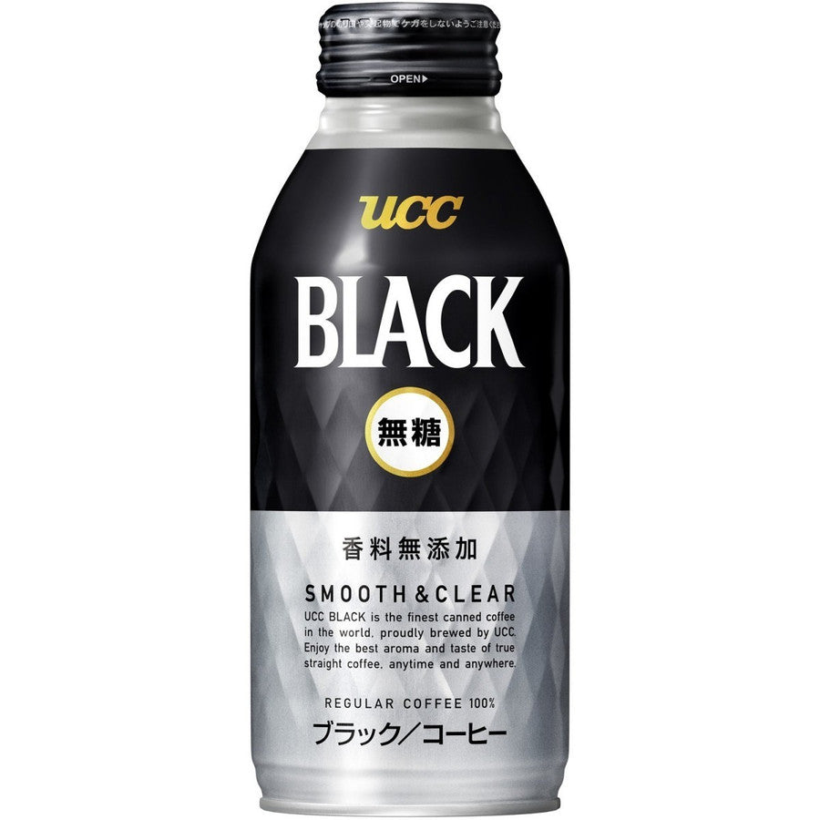 UCC ブラック無糖 SMOOTH&CLEAR リキャップ缶  375ml×24本 【ご注文は2ケースまで同梱可能です】