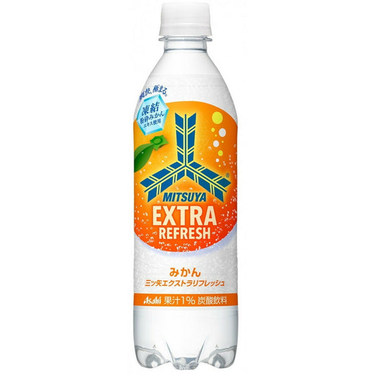 アサヒ 三ツ矢 エクストラリフレッシュ みかん 500ml×24本（1ケース）【ご注文は2ケースまで同梱可能です】