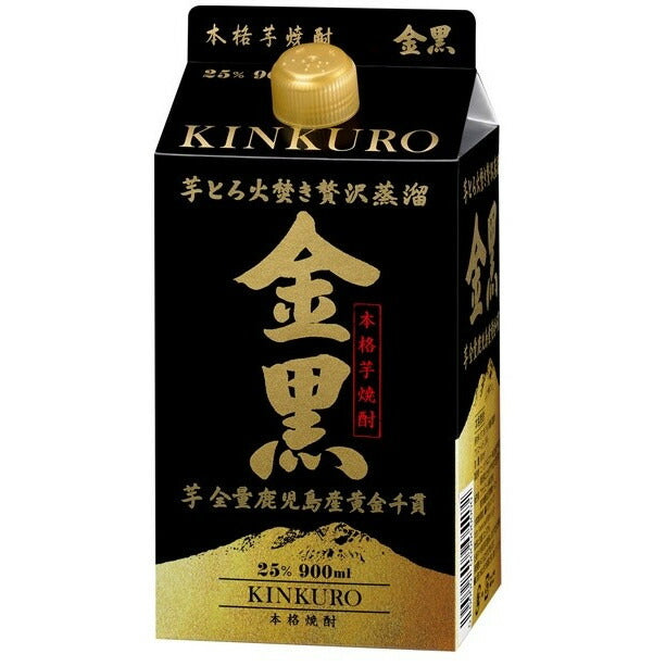 本格芋焼酎 金黒 きんくろ ２５度 パック 900ml 1本【ご注文は2ケース(12本)まで同梱可能です】