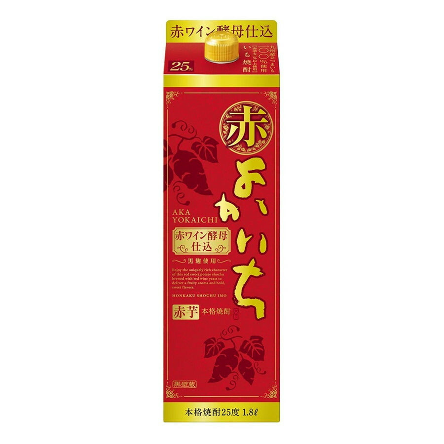 宝酒造 本格芋焼酎 赤よかいち 25度 パック 1.8L 1本【ご注文は2ケース（12本）まで同梱可能】