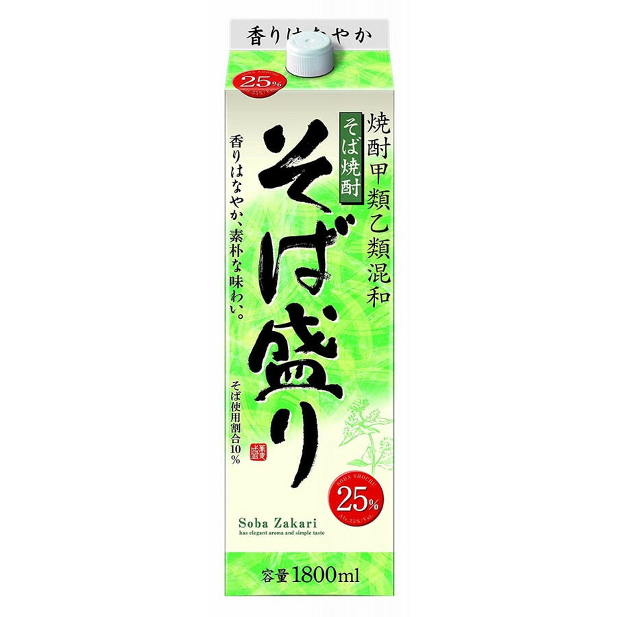 【送料無料】合同酒精 そば盛り 25度 パック 1800ml 1.8L×6本【北海道・沖縄県・東北・四国・九州地方は必ず送料が掛かります】