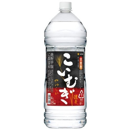 【送料無料】サッポロ 甲乙混和麦焼酎 こいむぎ 25度  4L×4本/1ケース【北海道・沖縄県・東北・四国・九州地方は必ず送料が掛かります】