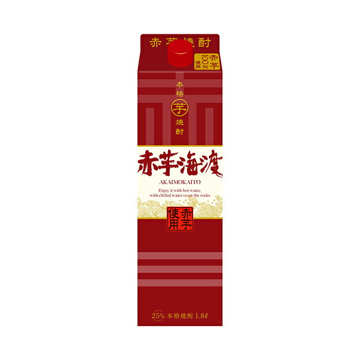 【送料無料】【ケース販売】合同酒精 本格芋焼酎 赤芋海渡 25度 パック 1800ml 1.8L×6本/1ケース【北海道・沖縄県・東北・四国・九州地方は必ず送料が掛かります】