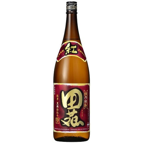 芋焼酎 田苑 紅芋 黒麹仕込み 25度 1800ml 1本【ご注文は1ケース(6本)まで1個口配送可能です】
