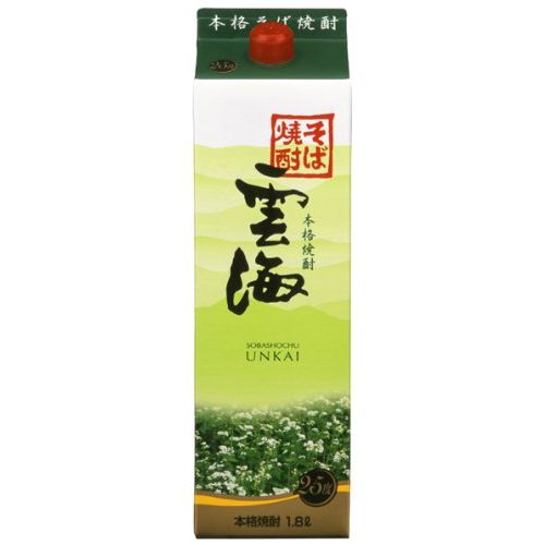 雲海酒造 雲海そば 25度 パック 1800ml 1.8L 1本【ご注文は2ケース（12本）まで同梱可能】