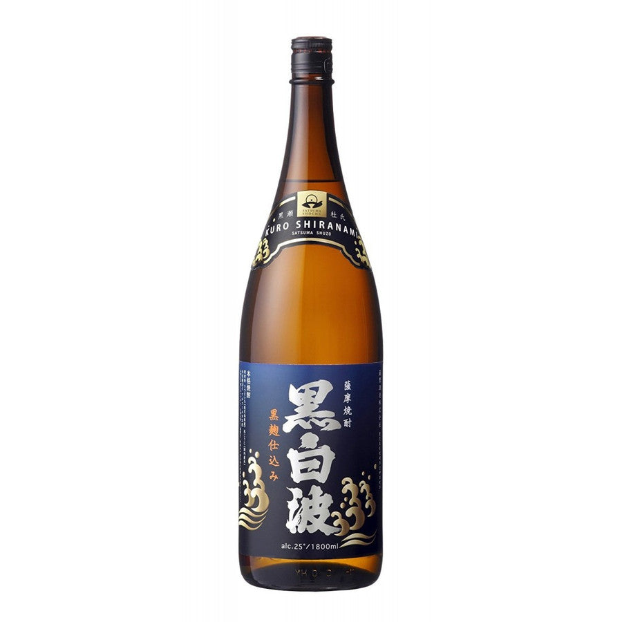 薩摩酒造 芋焼酎 さつま白波 黒麹 25度 1800ml 1.8L 1本【ご注文は6本まで同梱可能】