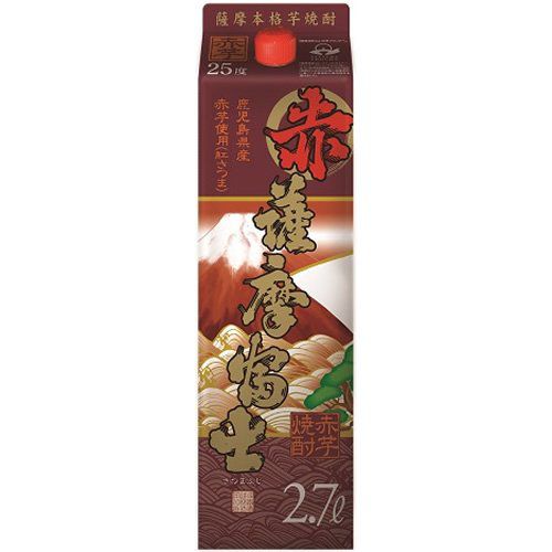【送料無料】濱田酒造 芋焼酎 赤薩摩富士 25度2700ml 2.7L×8本【北海道・沖縄県・東北・四国・九州地方は必ず送料が掛かります】