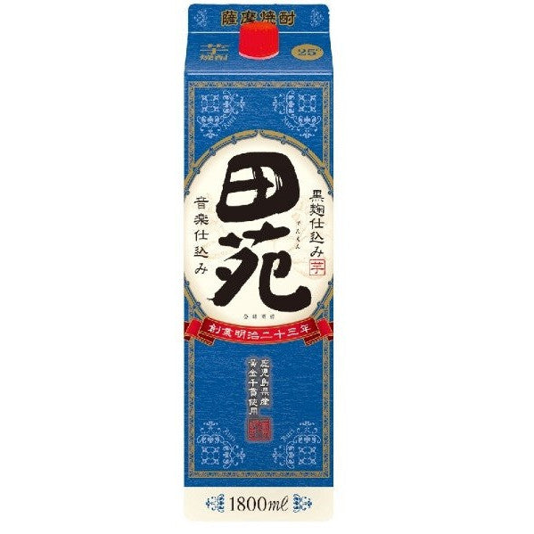 【送料無料】田苑酒造 芋 瑠璃ラベル 25度 パック 1.8L 1.8L×12本