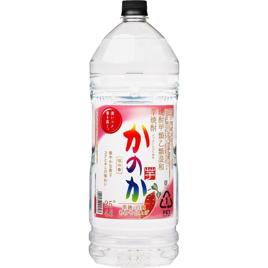 【送料無料】アサヒ 芋焼酎 かのか 黒麹・白麹あわせ仕上げ 4000ml 4L 4本