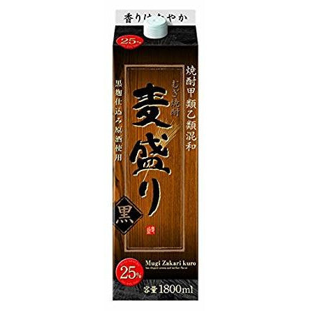 【送料無料】合同酒精 麦盛り 黒麹 25度 パック 1.8L×6本/1ケース