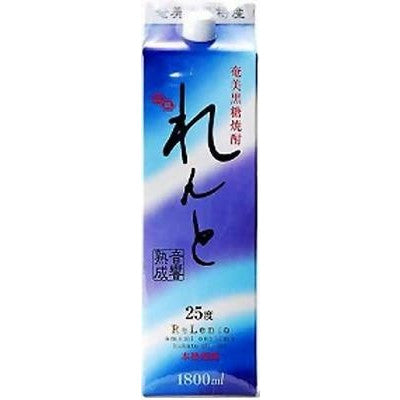 【送料無料】【ケース販売】奄美大島開運酒造 音響熟成 れんと 黒糖焼酎 25度 パック 1.8L×6本【北海道・沖縄県・東北・四国・九州地方は必ず送料が掛かります】