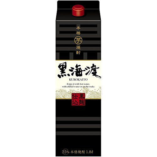 合同酒精 本格芋焼酎 黒海渡 25度 1.8L（1800ml）＜紙パック＞1本【ご注文は2ケース（12本）まで同梱可能です】
