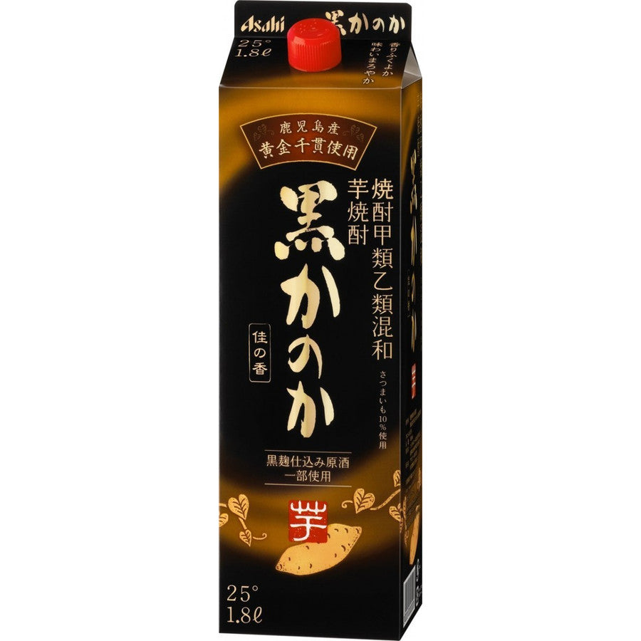 【送料無料】アサヒ 甲乙混和芋焼酎 黒かのか 25度 1800ml 1.8L×12本