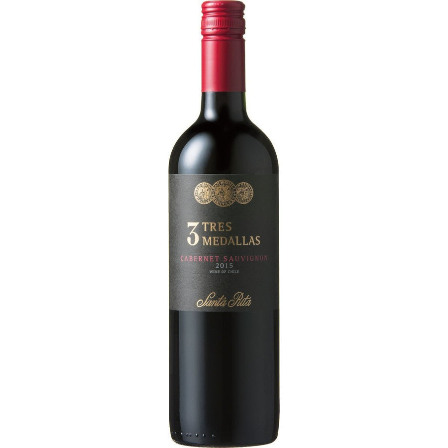 【汚損品】サンタ・リタ「スリー・メダルズ」カベルネ・ソーヴィニョン 750ml 1本 [チリ/赤ワイン/辛口/ミディアムボディ]【ご注文は12本まで一個口配送可能】