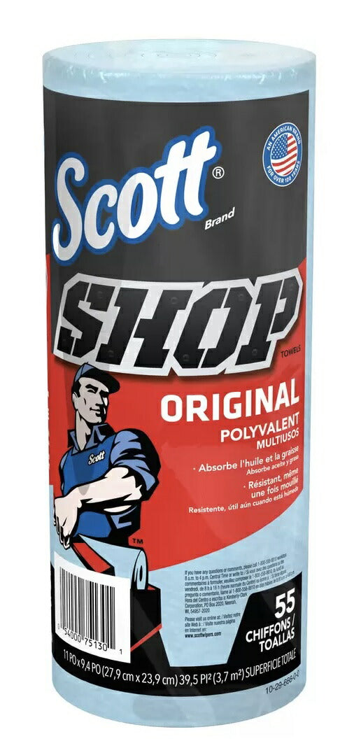 【送料無料】大容量10個セット！ スコット【Scott】カーショップタオル ショップタオル Scott SHOP TOWELS BLUE コストコ 送料無料 スコットショップタオル ウエス 紙ウエス