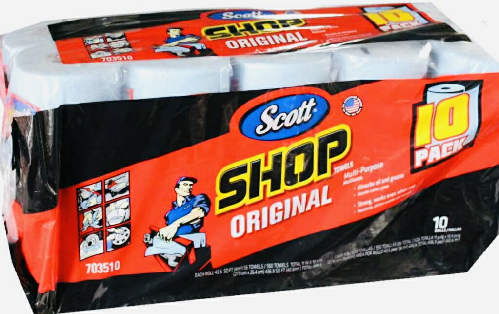 【送料無料】大容量10個セット！ スコット【Scott】カーショップタオル ショップタオル Scott SHOP TOWELS BLUE コストコ 送料無料 スコットショップタオル ウエス 紙ウエス