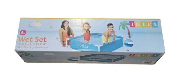 《即納品》★NEW!パッケージ★送料無料！【大人気！空気要らず！】INTEX インテックス ミニフレームプール　1.2Ｍ×1.2Ｍ×0.3Ｍ（縦、横、高さ）　家庭用プール 子供用　ビニールプールペットプール 犬猫【コストコ通販】送料無料対象外有