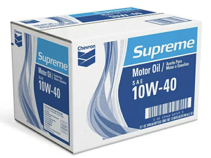 《メーカー直送品》10W-40【Chevron】Supreme oil シェブロン エンジンオイル（カー用品）946ml×12本 Supｒeme CHEVRON 1　Moter　Oil シェブロン　モーターオイル 10W-40W　【アメリカ産】【コストコ通販】